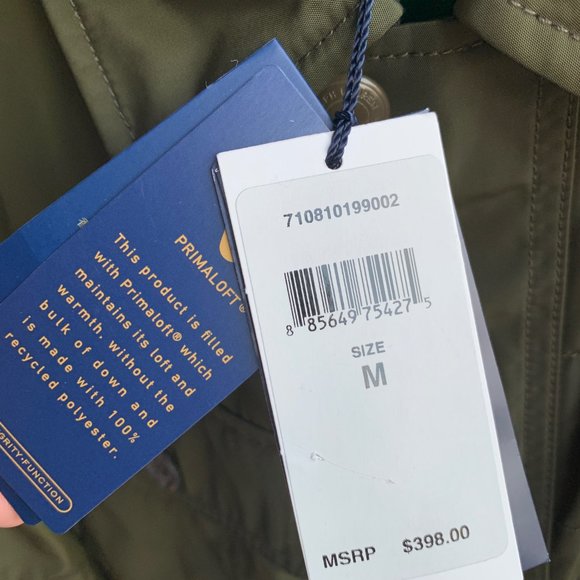 Polo Ralph Lauren Zip Down Combat Green Raincoat Jacket - Picture 7 of 12